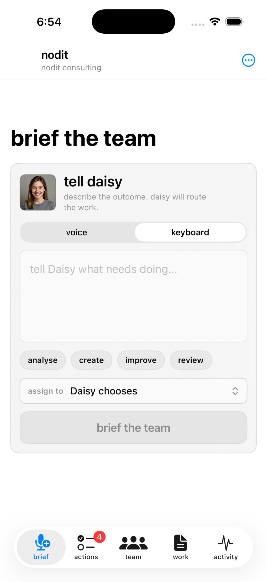 speak the work, Daisy shapes it